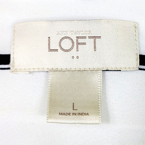 White and Black Button up L - Picture 9 of 9